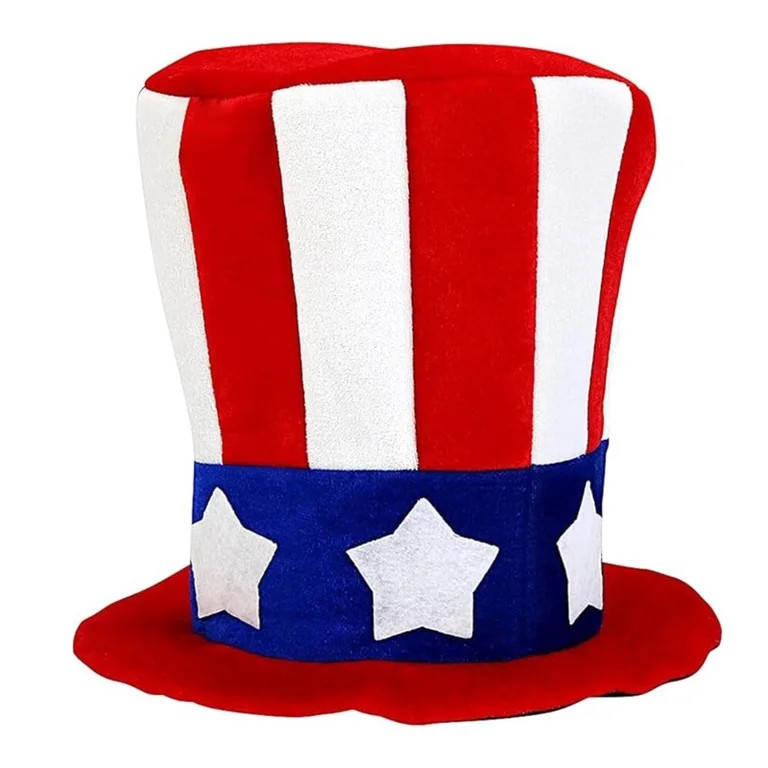 Patriotic Top Hat for 4th of July,American Flag Star Uncle Sam Costume Accessory,Perfect for Inde... | Walmart (US)
