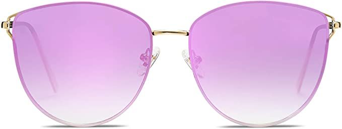 SOJOS Mirrored Flat Lens Fashion Sunglasses for Women SJ1085 | Amazon (US)