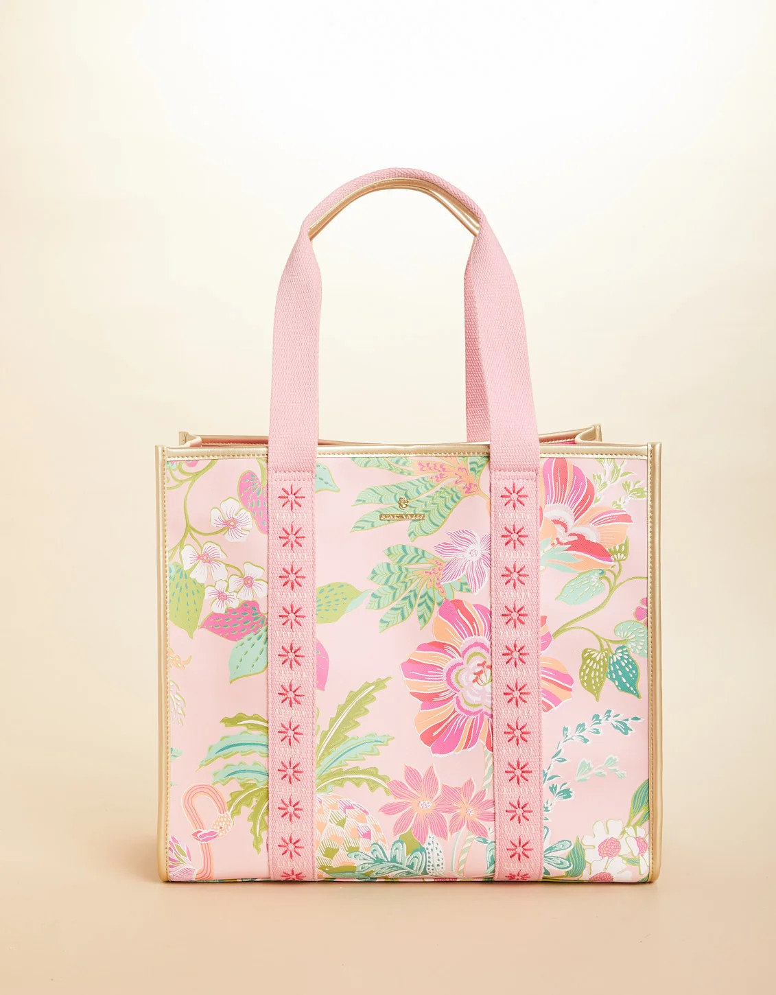 Large Tote Flamingo Pineapple | Spartina 449