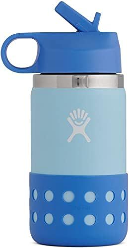 Amazon.com : Hydro Flask 12 OZ Kids Wide Mouth Straw LID and Boot ICE : Sports & Outdoors | Amazon (US)
