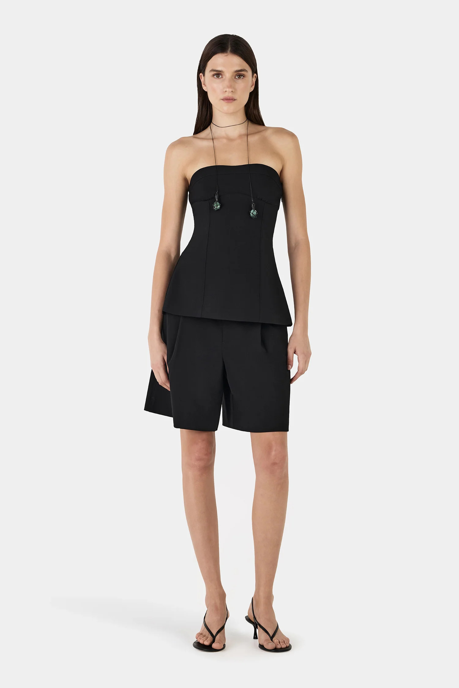 Tae Strapless Top Black | Hansen and Gretel