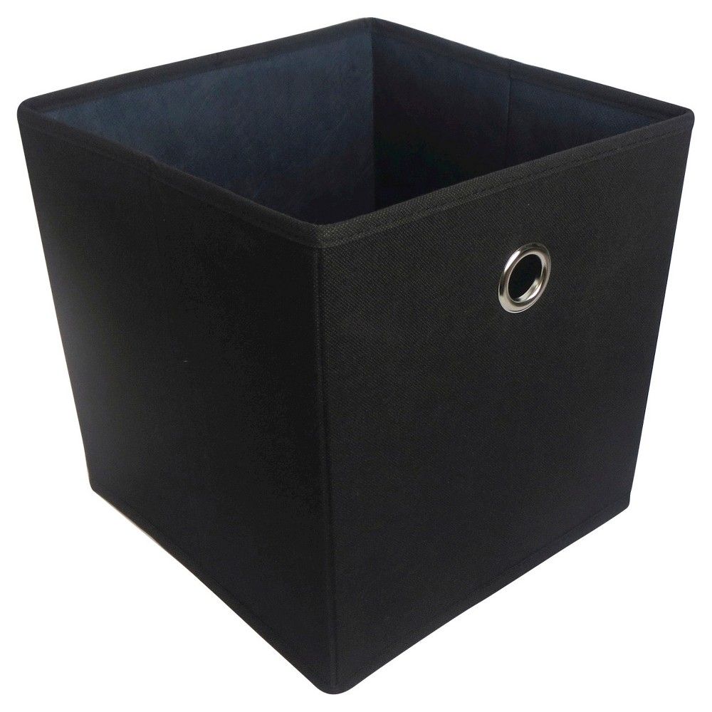 11"" Fabric Cube Storage Bin Black - Room Essentials | Target