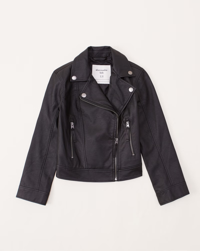 faux leather biker jacket | Abercrombie & Fitch (US)