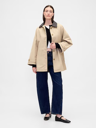 Twill Oversized Trench Coat | Gap (US)