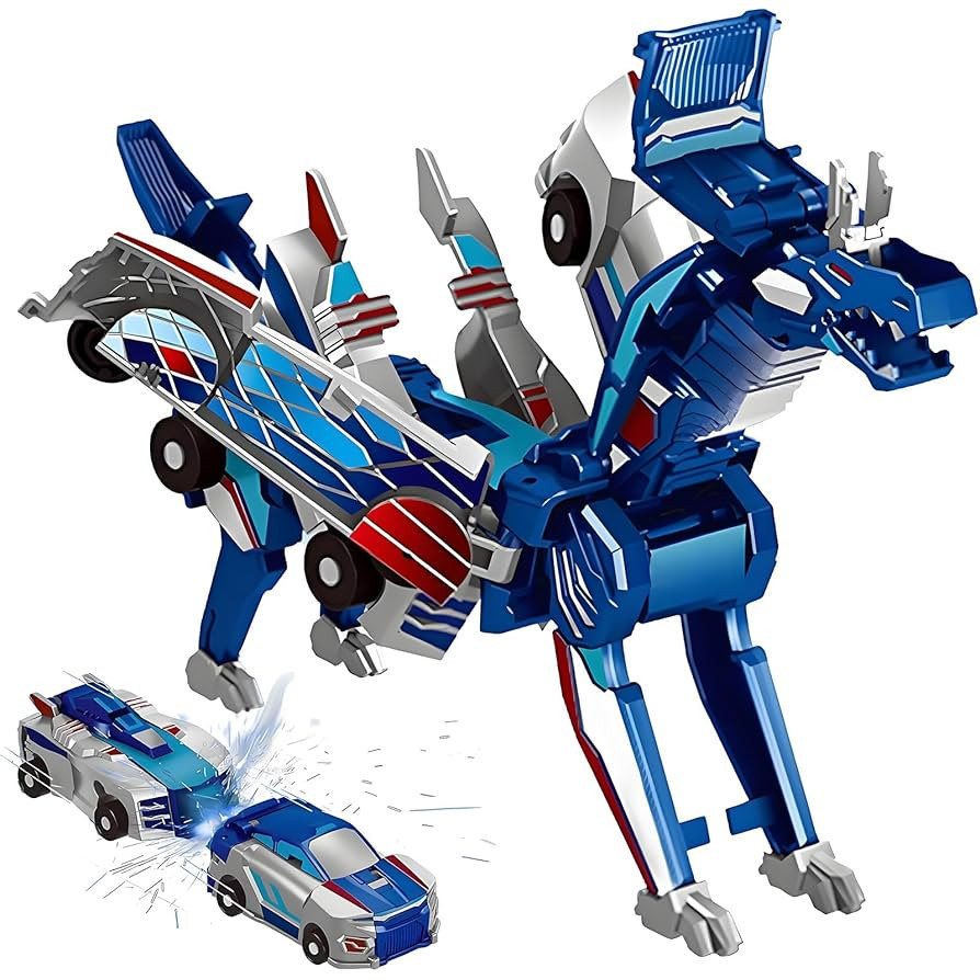 Dinosaur Collision Transforming Car Toy，Transformation Car Toy with Crash & Transform Feature ... | Amazon (US)