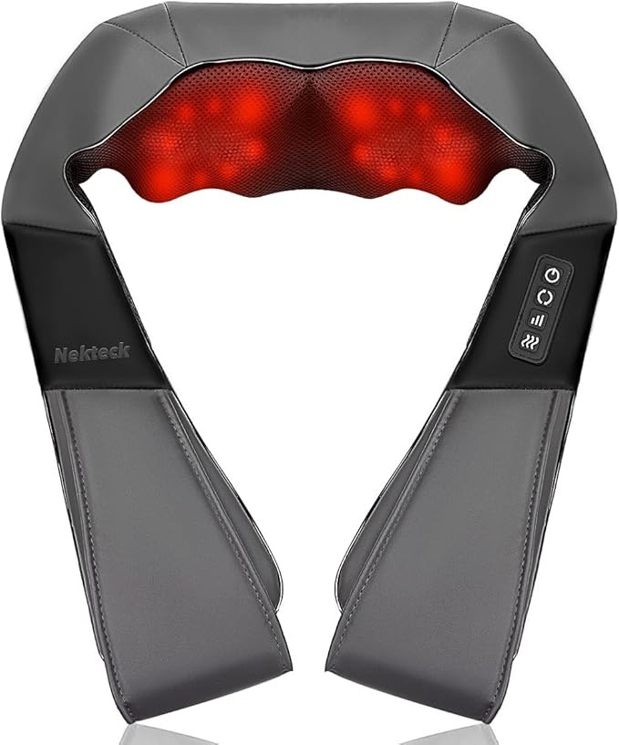 Nekteck Shiatsu Neck Massager with Heat for Pain Relief Deep Tissue, 2026 Upgraded 3D Back Should... | Amazon (US)