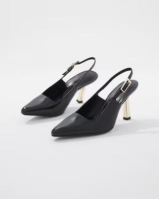 Leather Slingback Pump | White House Black Market
