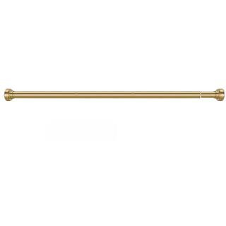 82 in. Stainless Steel  Adjustable Tension Spring Shower Curtain Rod in Gold, No Drilling, Non-Sl... | The Home Depot