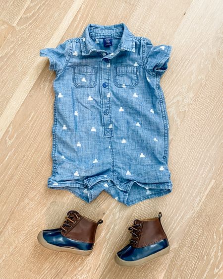 Baby boy outfit / baby denim onesie / denim baby outfit / spring baby clothes / blue duck boots 

#LTKkids #LTKfamily #LTKbaby
