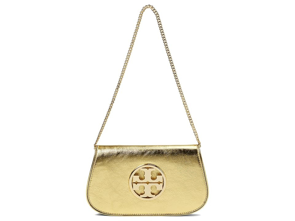 Tory Burch Clutch Clutch Women's Handbags Gold, Leather/Suede | Zappos