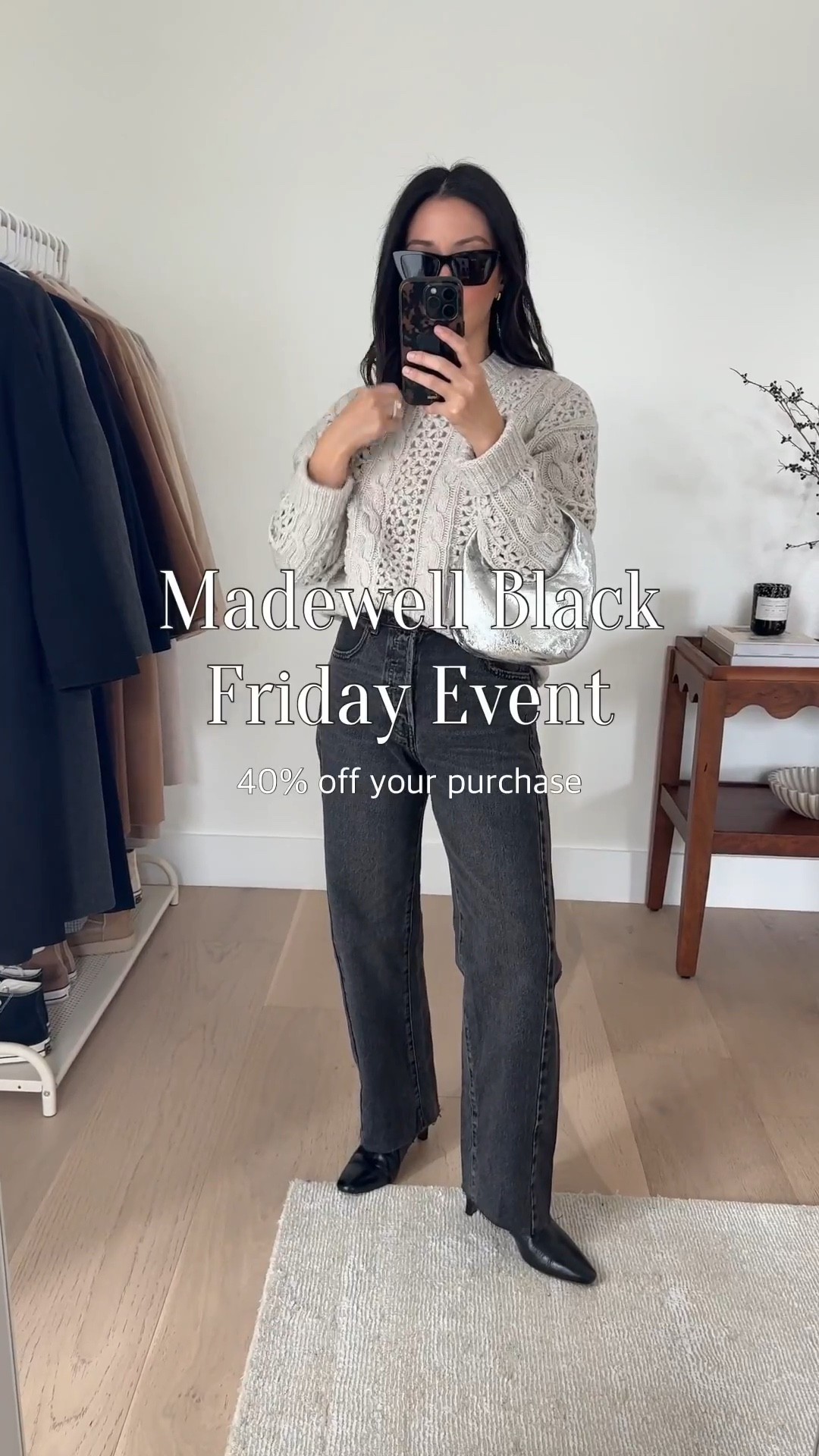 @madewell Black Friday Event has started! 40% Off Purchase + $50 Select Denim. *Exclusions apply #madewell #madewellpartner #ad 

Look 1
Madewell cable knit sweater xs
Madewell pieced barrel 25, run big
Madewell dime booties 5.5
Madewell bag (old)

Look 2
Madewell blazer xs
Madewell tee xs
Madewell wide leg 25, but hems
Madewell Dime booties 5.5
Madewell bag

Look 3
Madewell sweater xs
Madewell darted barrel jeans 24, but hems
Madewell flats 5.5
Madewell bag

Petite style, holiday style, cyber week 

#LTKSaleAlert #LTKHoliday #LTKCyberWeek