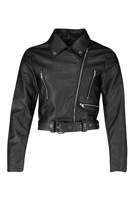 Faux Leather Biker Jacket | Boohoo.com (US & CA)