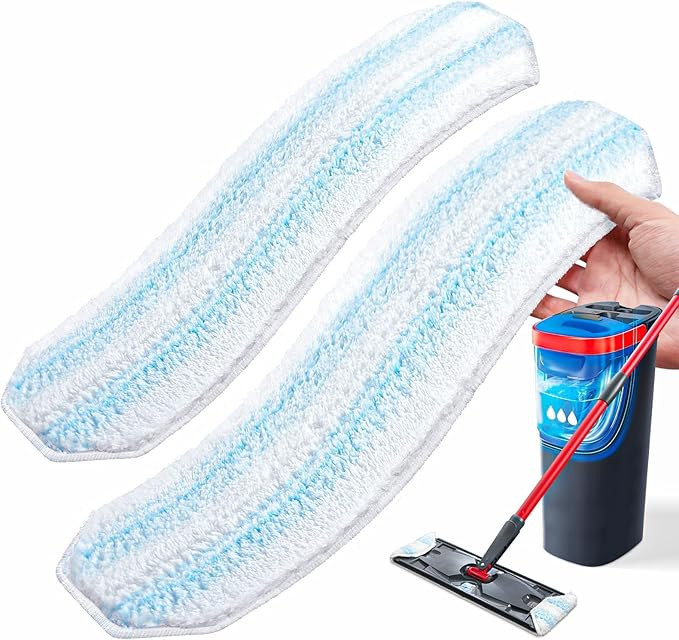 AIR U+ Mop Replacement Pads for O Cedar H2prO Flat Mop System, 2 Pack Mop Pads, Machine Washable ... | Amazon (US)