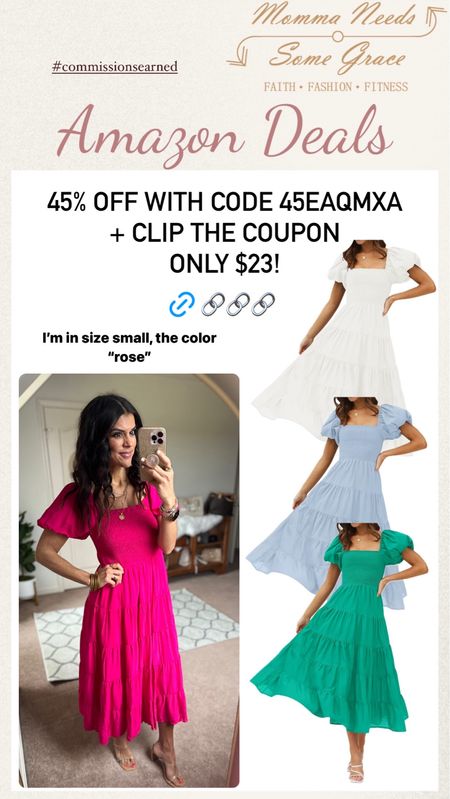 Puff sleeve dress on promo $23!
Use code: 45EAQMXA

I’m in a small! 

#LTKSeasonal #LTKFindsUnder50 #LTKSaleAlert