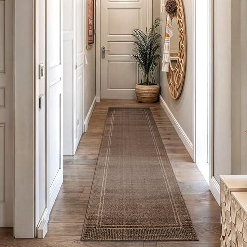 Rugshop Modern Distressed Bordered Indoor Runner Rug for Hallway,Entryway,Kitchen Rug Low Pile Ru... | Amazon (US)