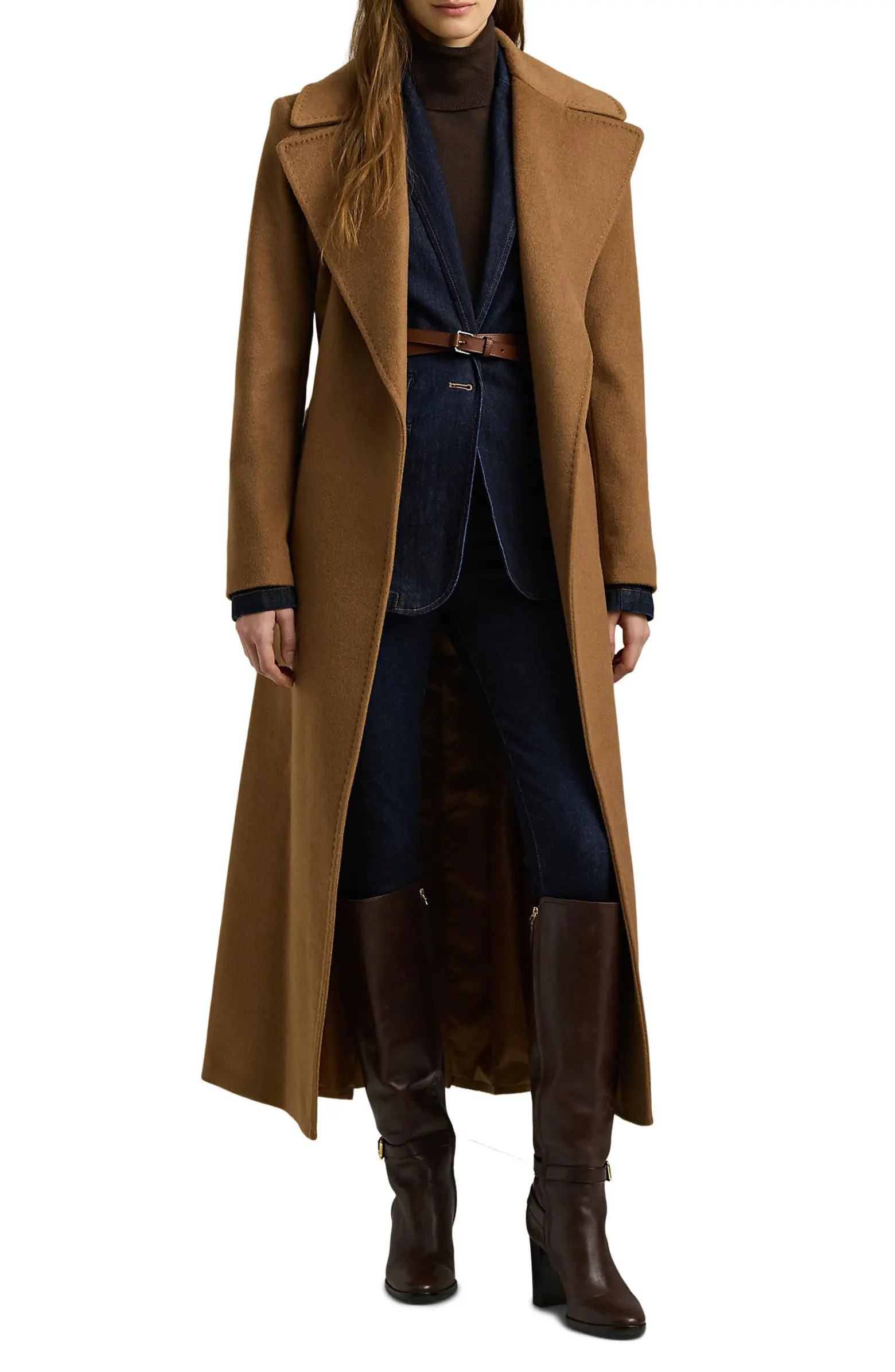 Belted Wool Blend Wrap Coat | Nordstrom
