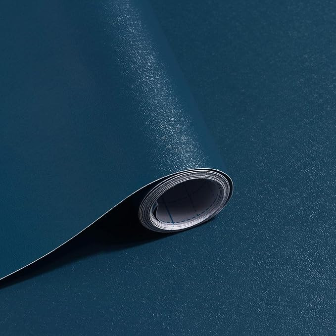 Contact Paper Dark Blue Wallpaper Solid Color Blue Peel and Stick Wallpaper Removable Wallpaper S... | Amazon (US)