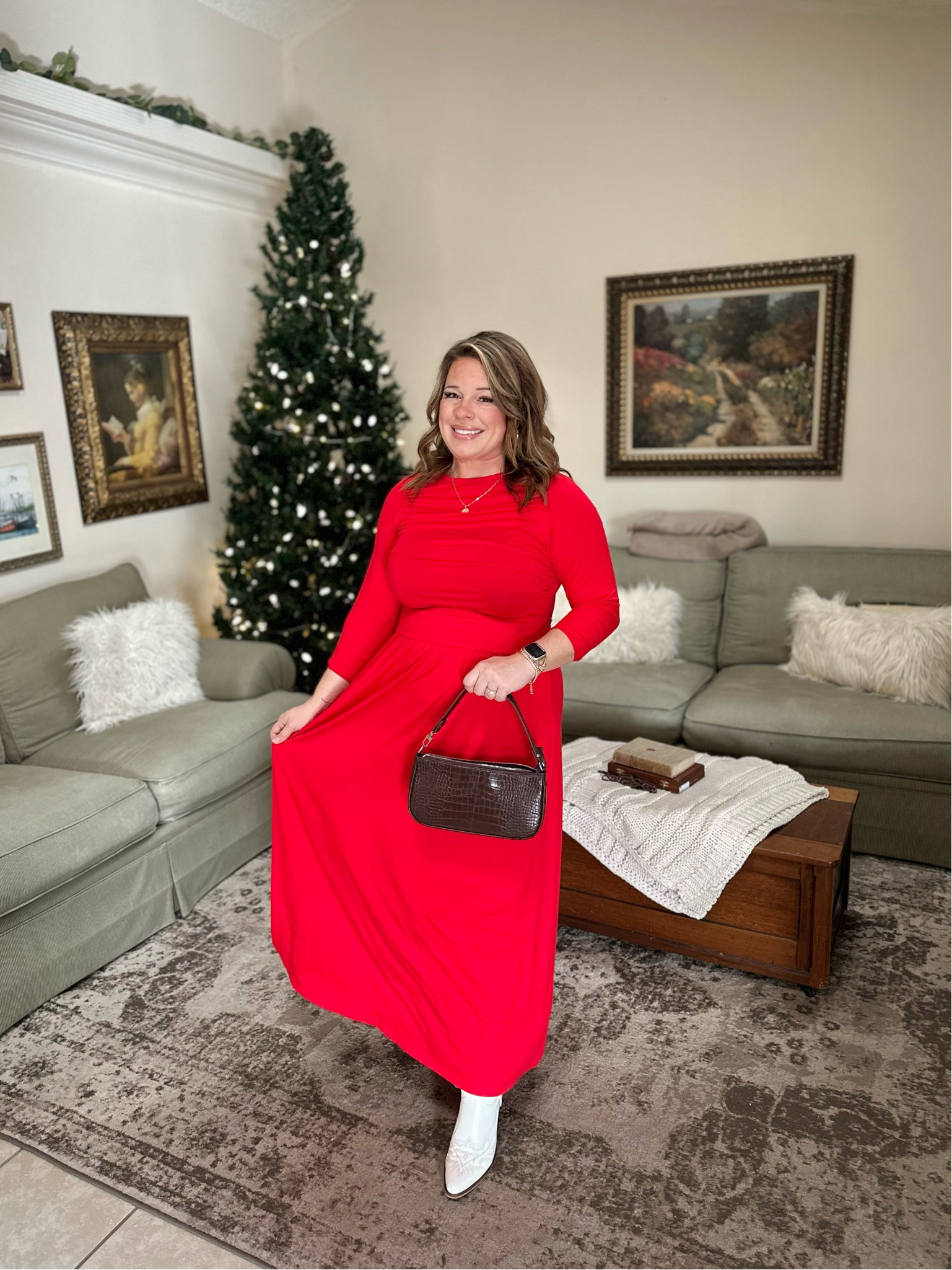 It’s the holiday season and we need all the holiday outfits for holiday Christmas parties end of the year parties and holiday photos.

I wore this dress for some holiday photos and walking around the mall because it’s such a comfy dress to wear for long periods of time.

Midsize dresses
Red dress
Maxi dresses
Size large dress
Size 12

#LTKStyleTip #LTKBump #LTKSeasonal