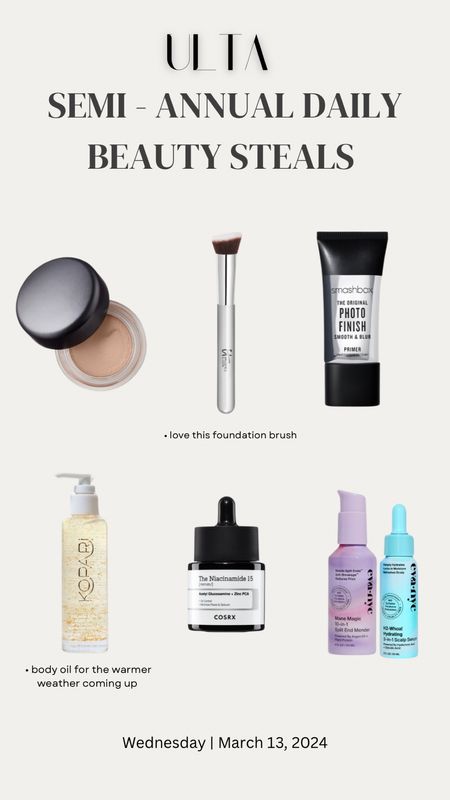 50% OFF TODAY — March 13 

Daily Beauty Steals at ULTA 

#LTKsalealert #LTKbeauty #LTKfindsunder50