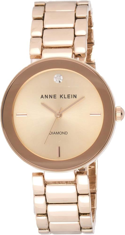 Anne Klein Women's Genuine Diamond Dial Bracelet Watch      
 Deployment Clasp | Amazon (US)