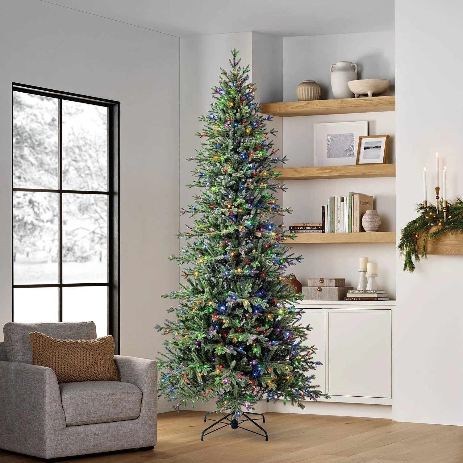 Member's Mark 9' Slim Linden Fir Pre-Lit Christmas Tree | Sam's Club