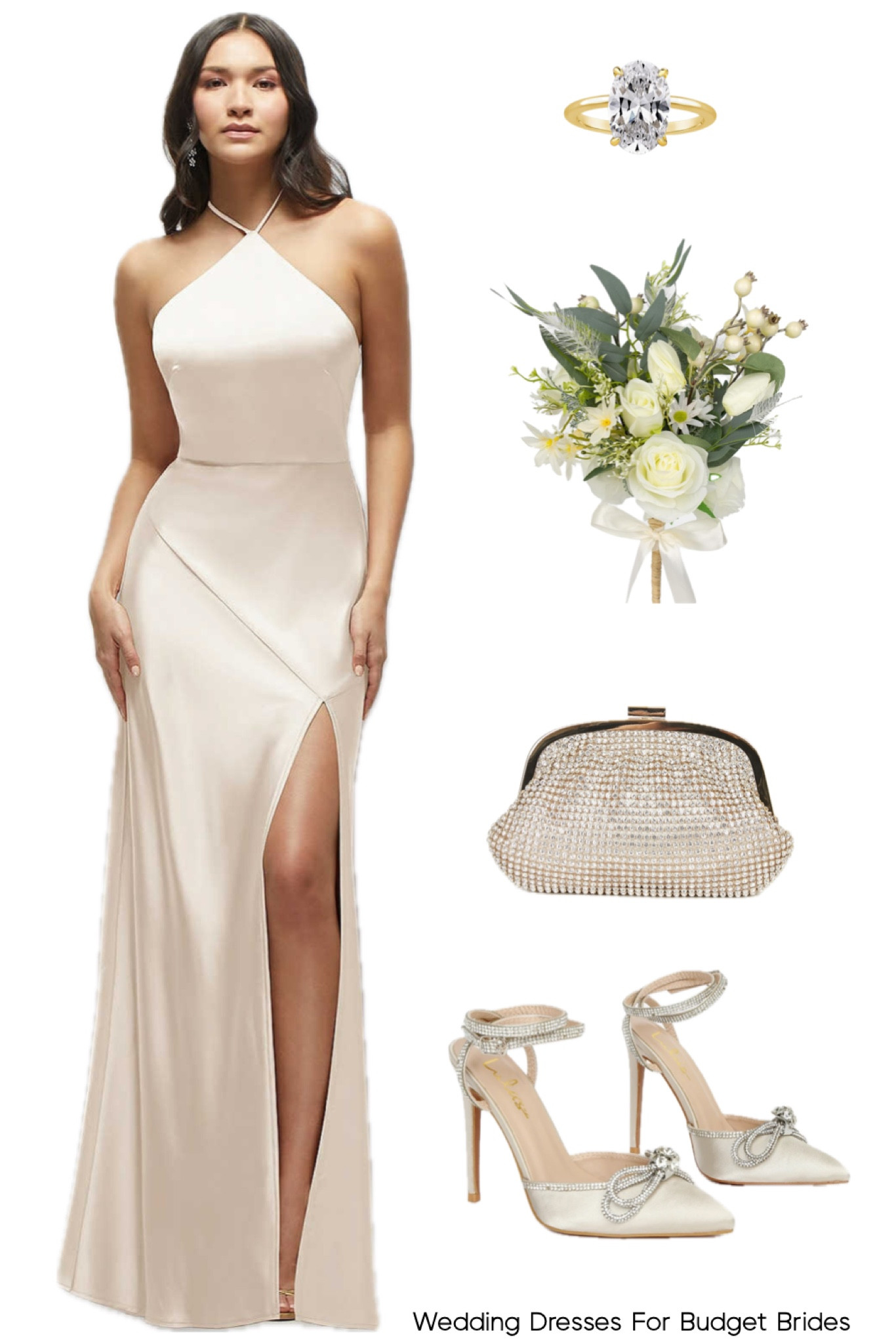 Super affordable wedding day look for the bride to be.

White maxi dresses. 
Wedding shoes.
Wedding dress.
Bridal dress.
Faux flower bouquet.

#LTKStyleTip #LTKWedding #LTKSeasonal