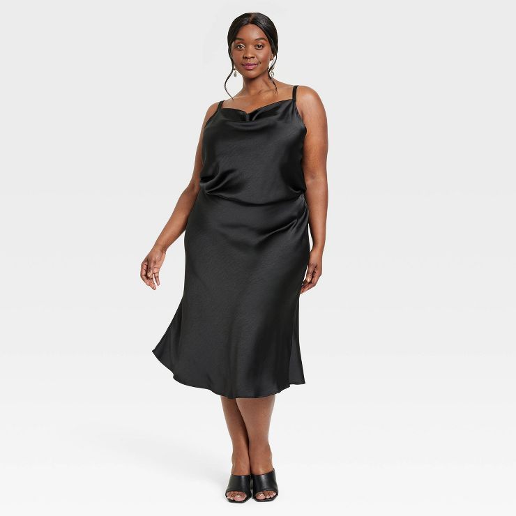 Women's Plus Size Sleeveless Satin Dress - Ava & Viv™ | Target