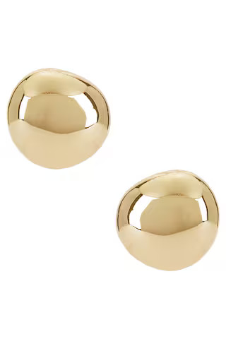 Ettika Polished Pebble Stud Earrings in Gold from Revolve.com | Revolve Clothing (Global)