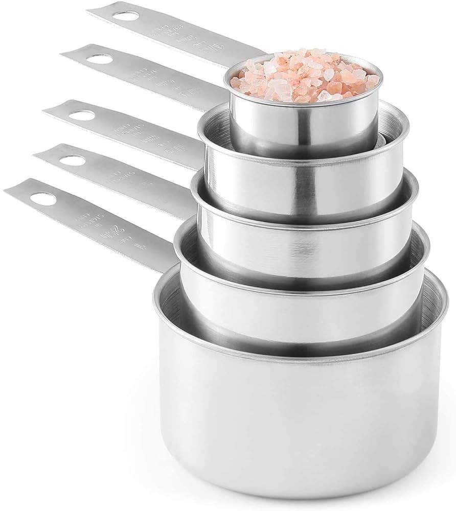 Stainless Steel Measuring Cups, Laxinis world 5 Piece Stackable Measuring Set (1) | Amazon (CA)
