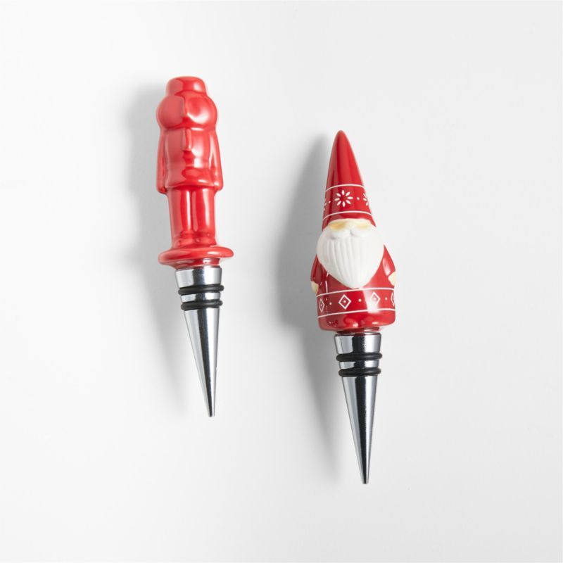 Christmas Ornament Bottle Stoppers, Set of 2 | Crate and Barrel | Crate & Barrel