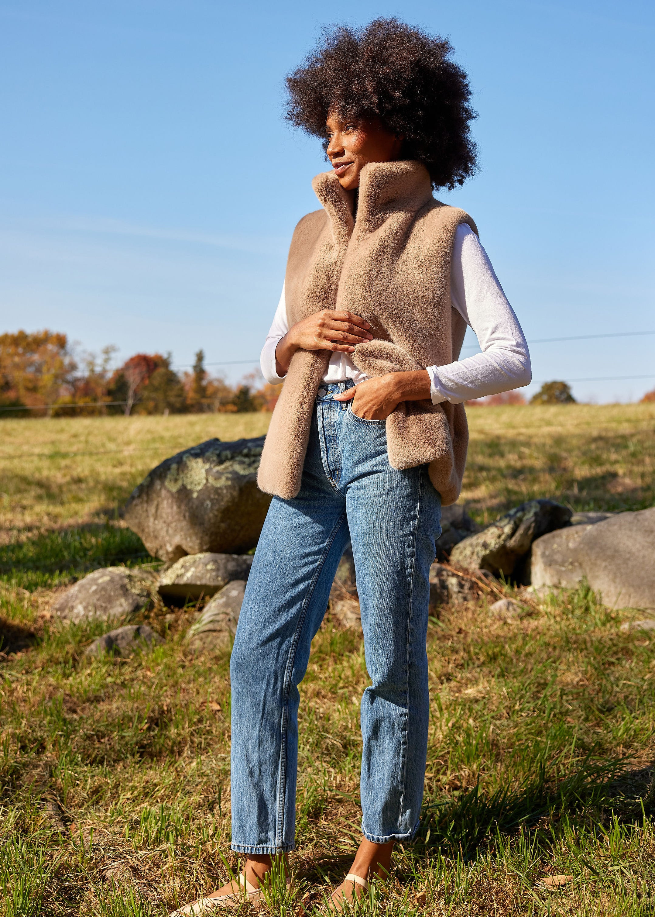 The Faux Fur Vest | Alice Walk