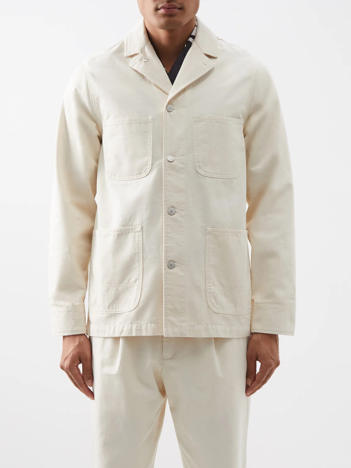 Simeon organic-cotton twill overshirt | Officine Générale | Matches (UK)