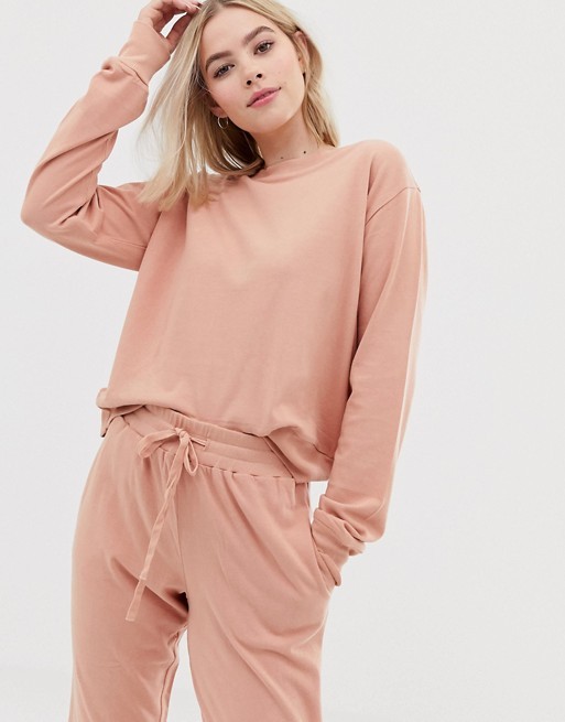 ASOS DESIGN lounge organic cotton knitted sweat | ASOS US