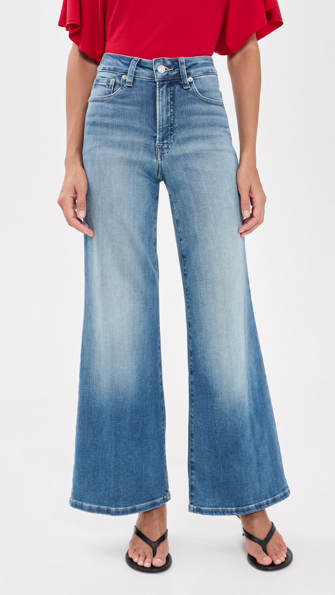 Soft Tech Good Waist Palazzo Ankle Jeans | Shopbop