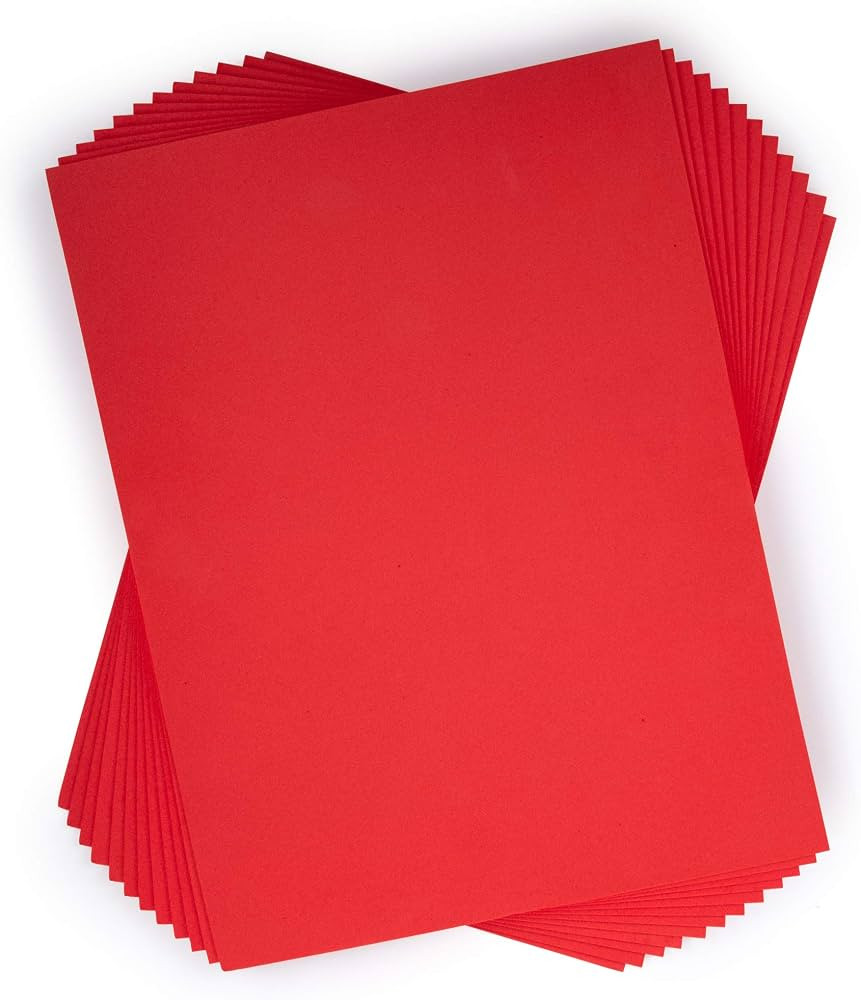 Time 4 Crafts 12-Piece Craft EVA Foam Sheets, 9 x 12 inches, Red | Amazon (US)