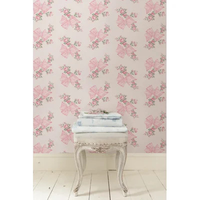 Rosa Beaux Pastel Bow 33' L x 20.5" W Wallpaper Roll | Wayfair North America