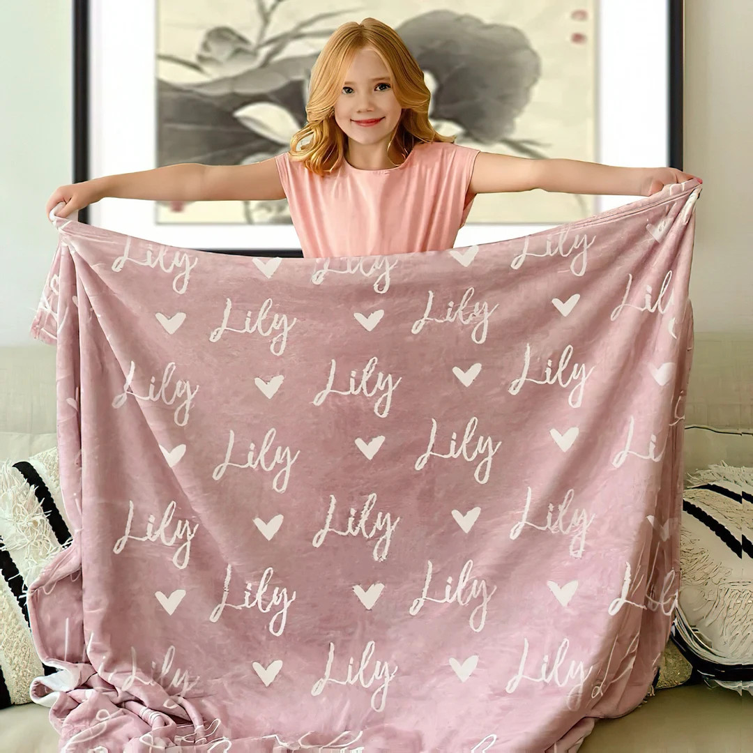 Personalized Name Blanket for Your Daughter, Customized Name Baby Blankets for Girls, Baby Name B... | Etsy (US)