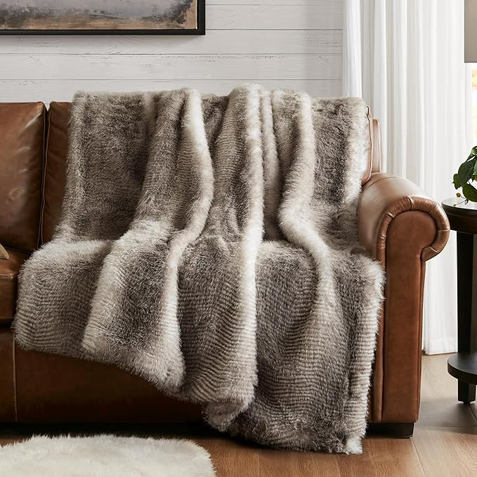 Hyde Lane Ultra Long Pile Faux Fur Throw Blanket, Luxury Fluffy Blankets for Couch Sofa Home Deco... | Amazon (US)