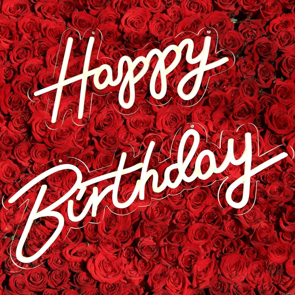 Large Happy Birthday Neon Sign Reusable LED Neon Light for Wall Backdrop Decoration Separate Spli... | Amazon (US)