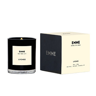 EMME nyc Natural Soy Lychee Scented Candle Jar, 10 oz - Macy's | Macy's