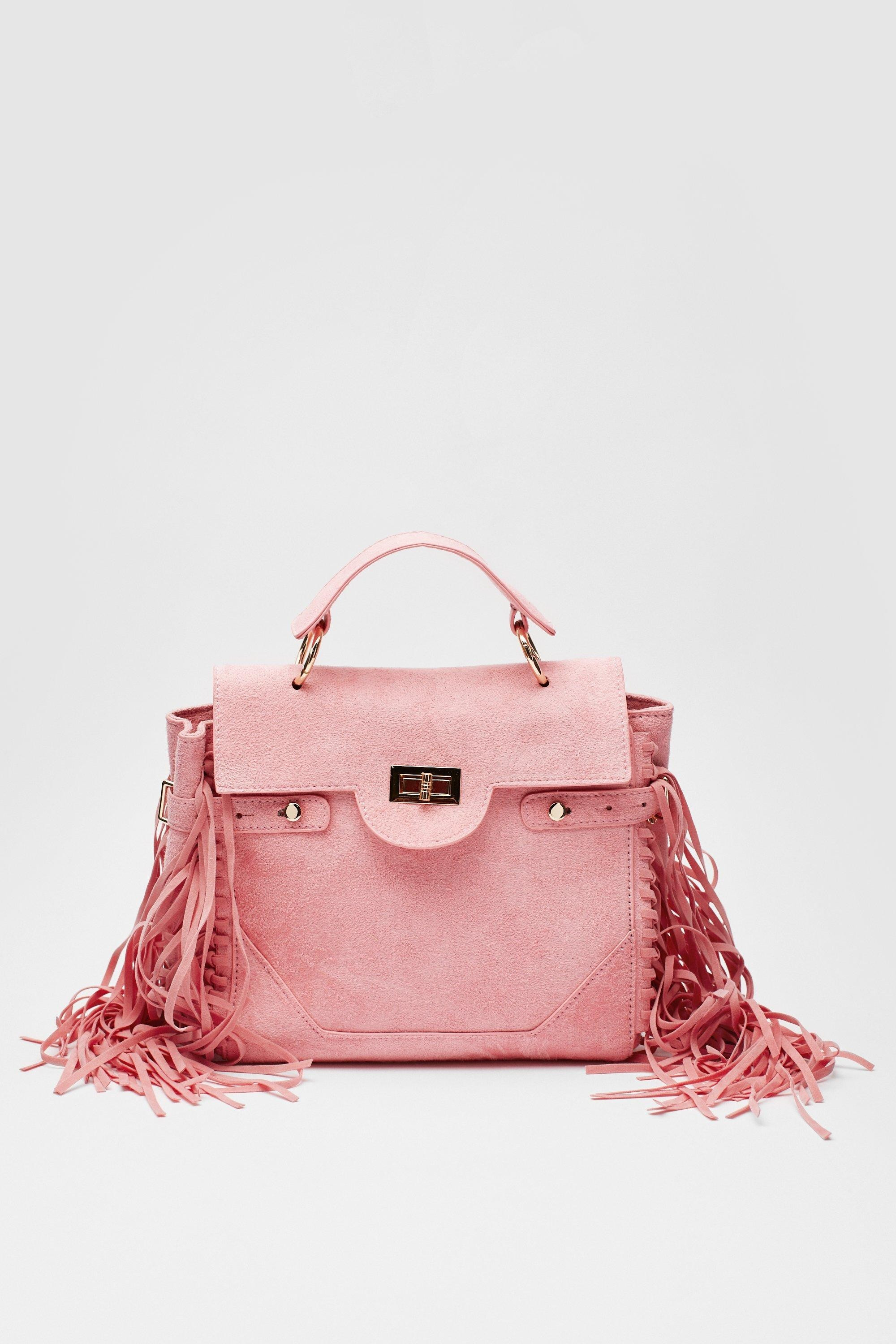 Fringe Faux Suede Crossbody Bag | Nasty Gal (US)