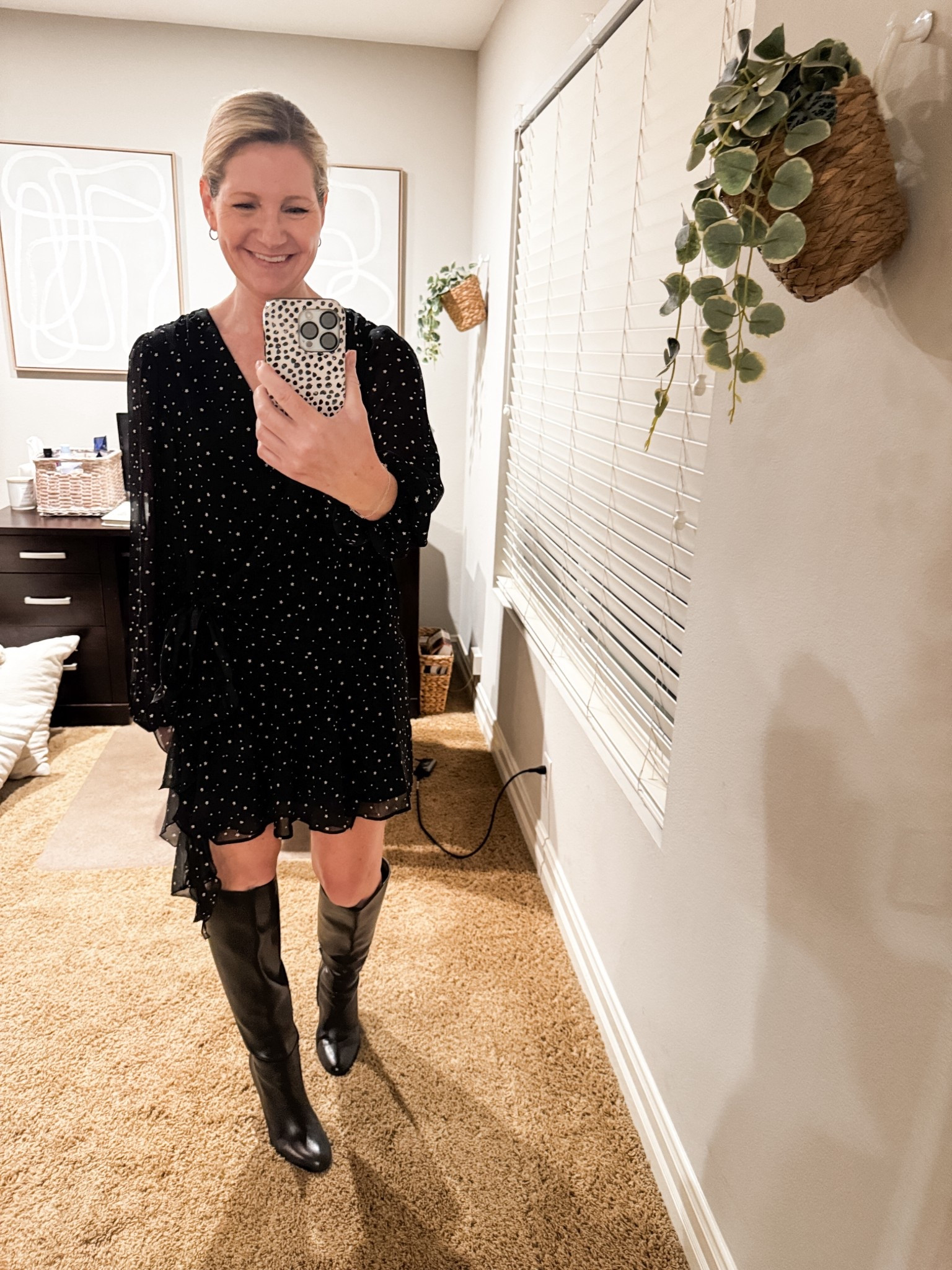 Had to share this Abercrombie dress if you are still hunting for a holiday party dress. Comes in this star pattern and several other colors. I ordered the Tall and I’m 5’6.

#LTKOver40 #LTKHoliday #LTKCyberWeek