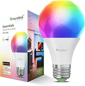 Nanoleaf Essentials Smart LED Color-Changing Light Bulb (60W) - RGB & Warm to Cool Whites, App & ... | Amazon (US)