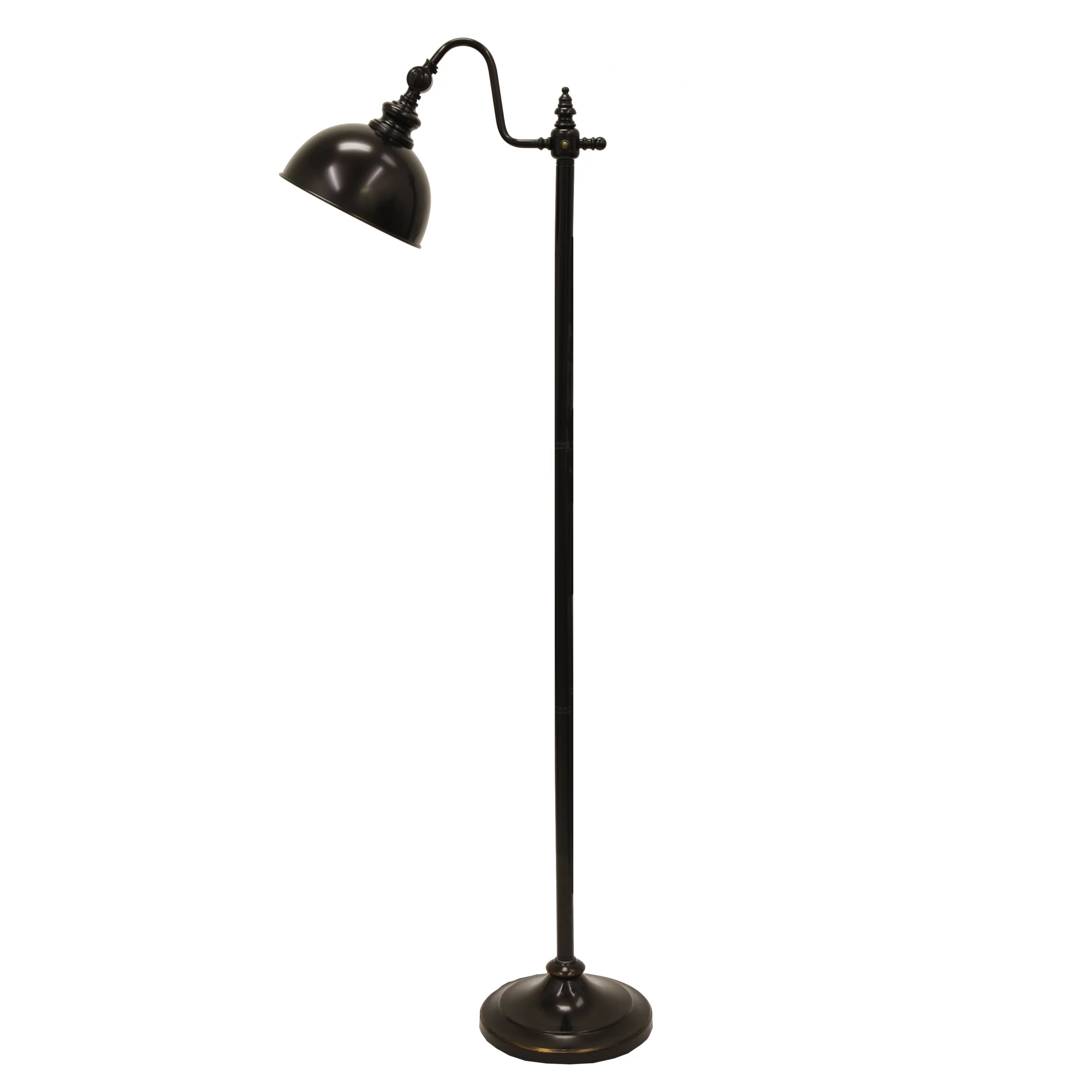 56" Décor Therapy Steel Pharmacy Floor Lamp, Multiple Finishes - Walmart.com | Walmart (US)