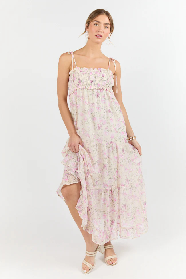 Nothing Perfect Purple Vintage Floral Maxi Dress SALE | Pink Lily