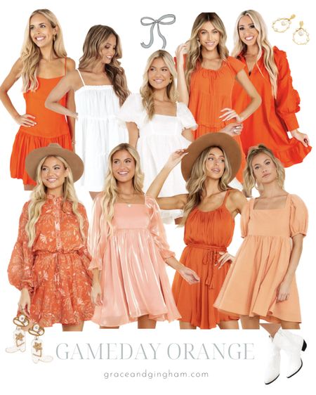 Sharing my top picks for orange gameday outfits! Perfect for Auburn, Clemson, Tennessee, Florida, OK State, and any other school with orange colors! ✨

orange gameday outfits // football game outfit // orange dress // college gameday

#LTKSeasonal #LTKstyletip #LTKunder100