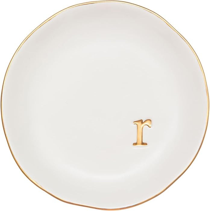 COLLECTIVE HOME - Ceramic Jewelry Tray, Decorative Trinket Dish for Rings Earrings Necklaces Brac... | Amazon (US)