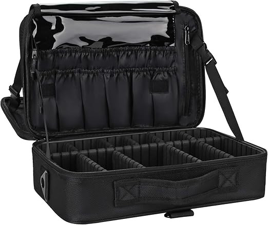 Relavel Makeup Bag Travel Makeup Train Case 13.8 inches Large Cosmetic Case Professional Portable... | Amazon (US)
