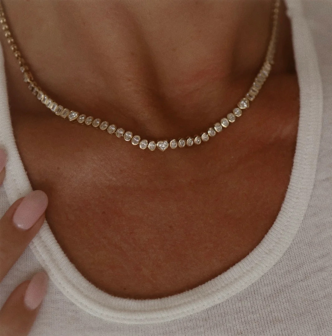 LOVER TENNIS NECKLACE | Shop.app
