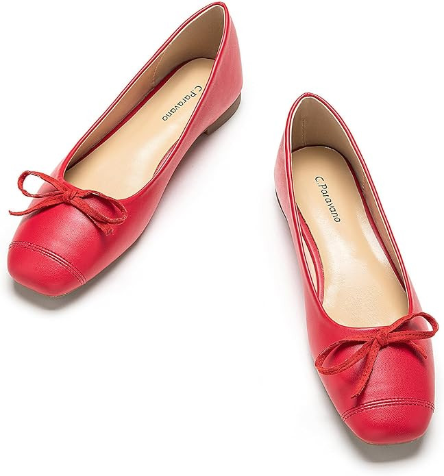 C.Paravano Women's Flats | Ballet Flats for Women | Flat Shoes | Dressy Shoes for Women | Round T... | Amazon (US)